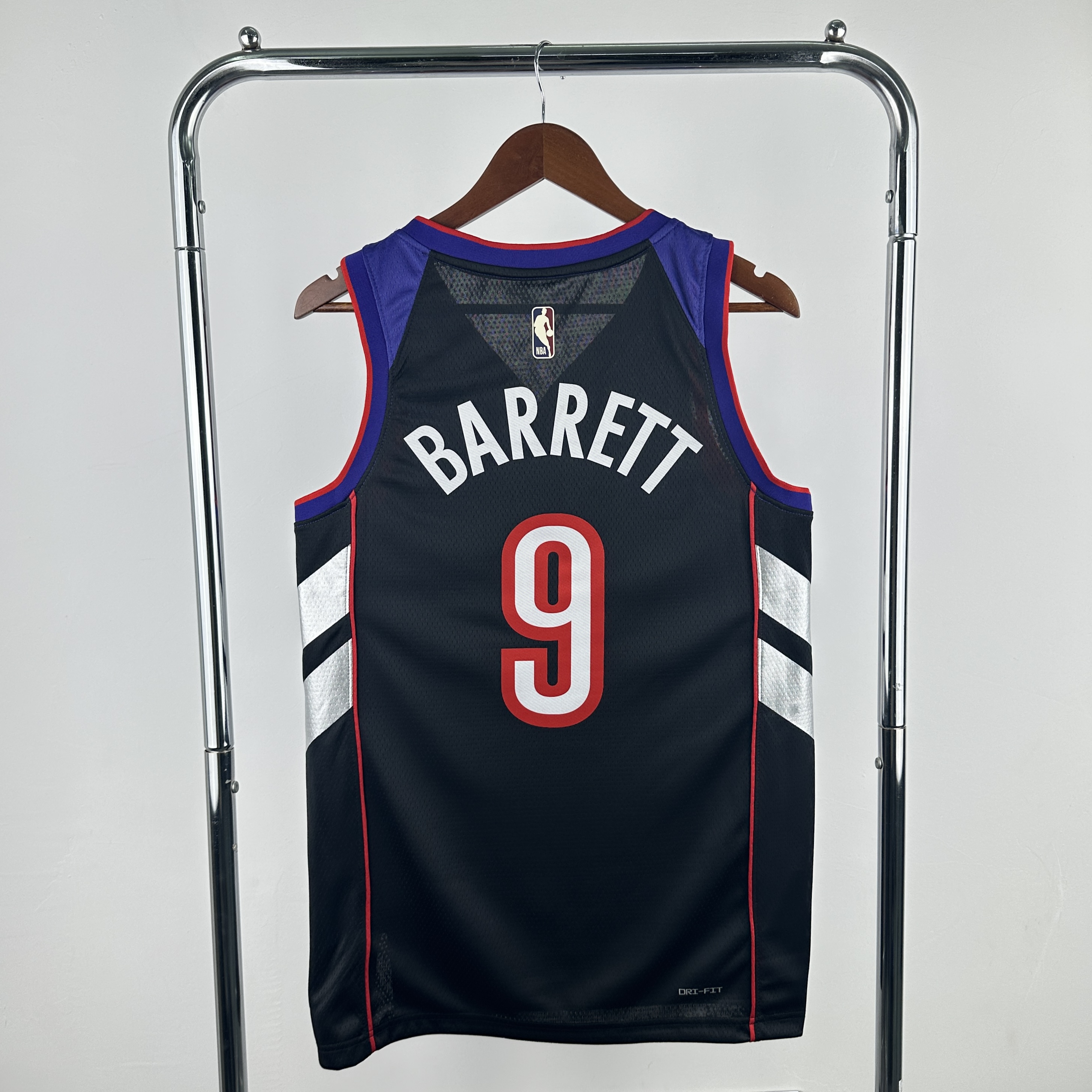 Men Toronto Raptors 9 Barrett purple front black back NBA 2024 25 Season Jerseys